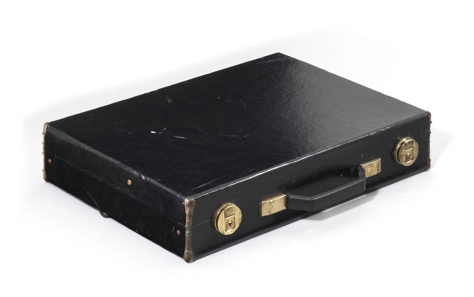 closed black briefcase