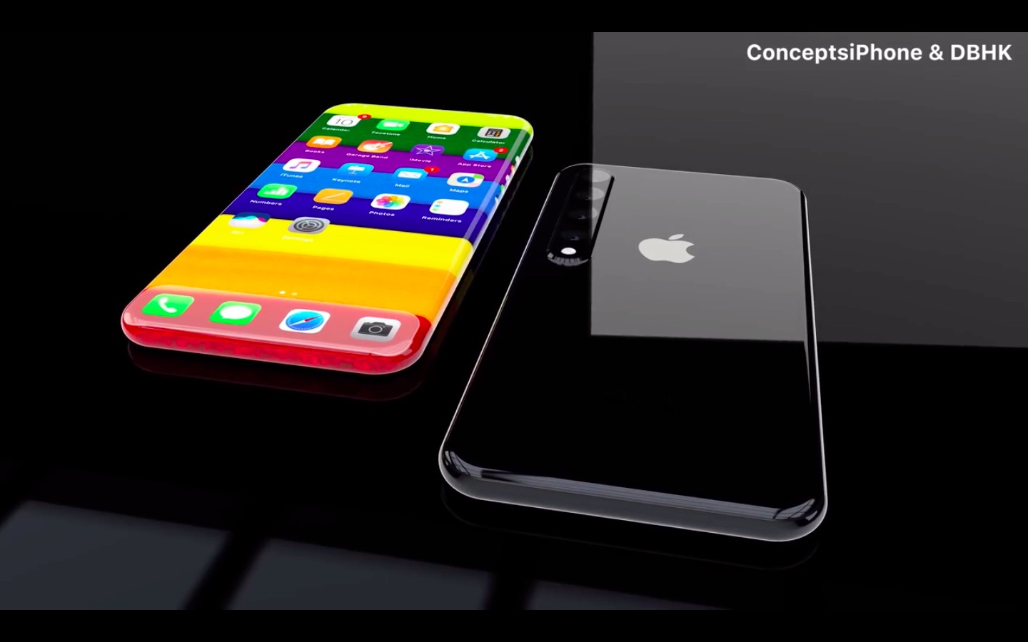 colorful smartphone front back