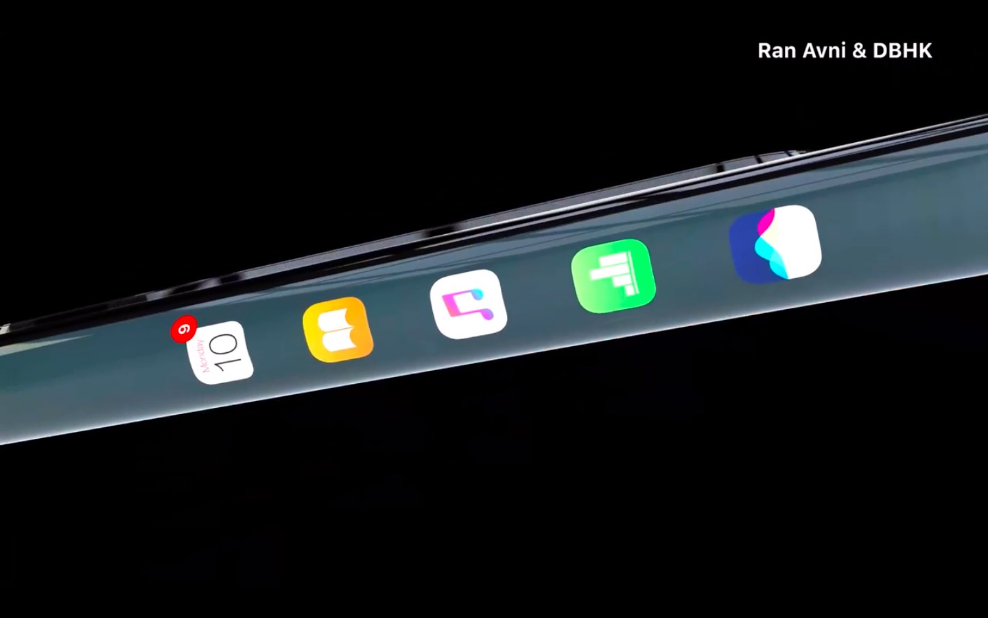curved smartphone edge icons