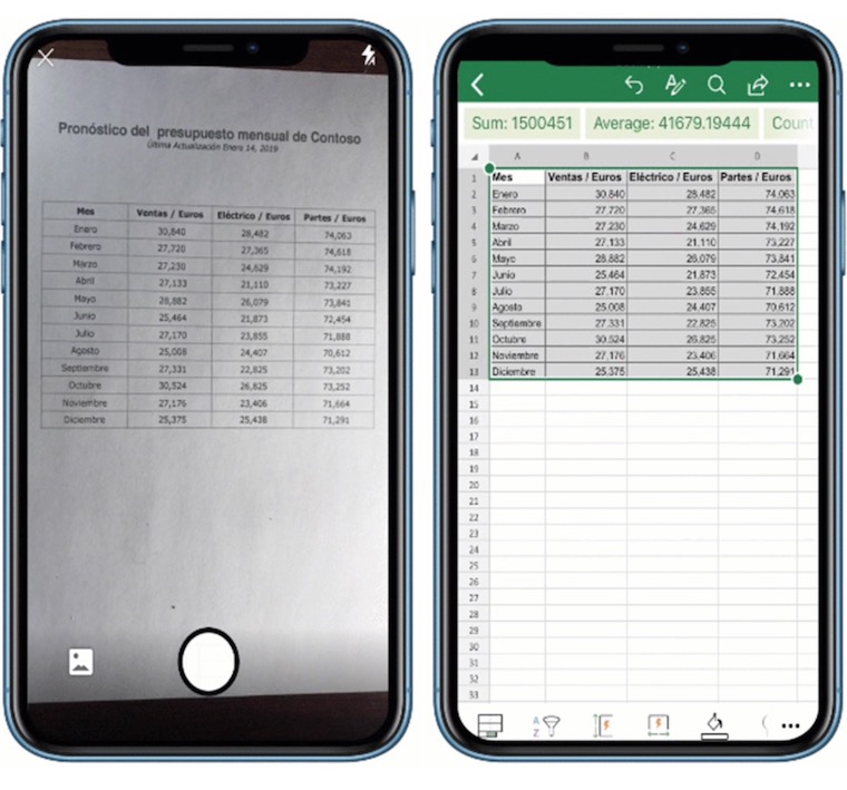 document and spreadsheet comparison
