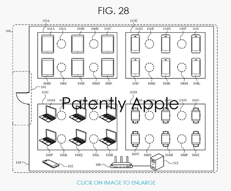 electronic device storage layout
