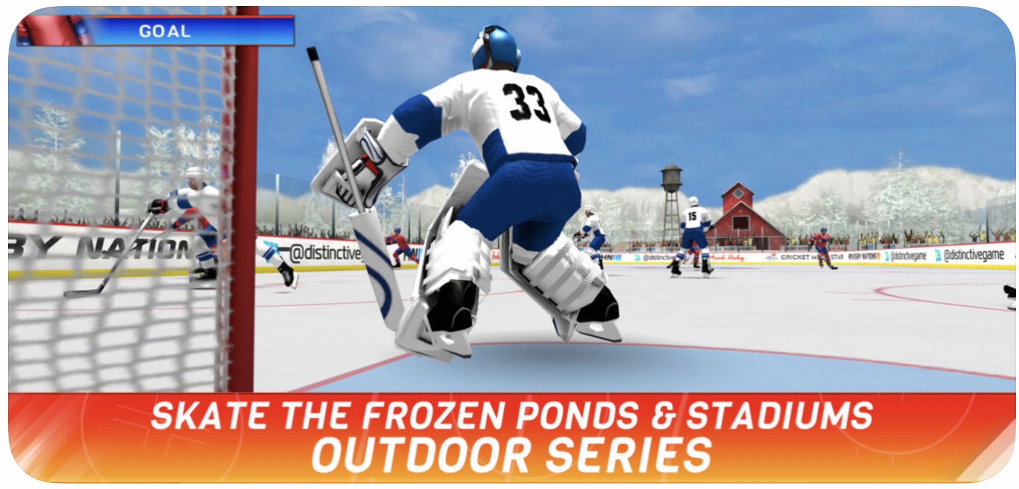ice hockey goalie outdoor series