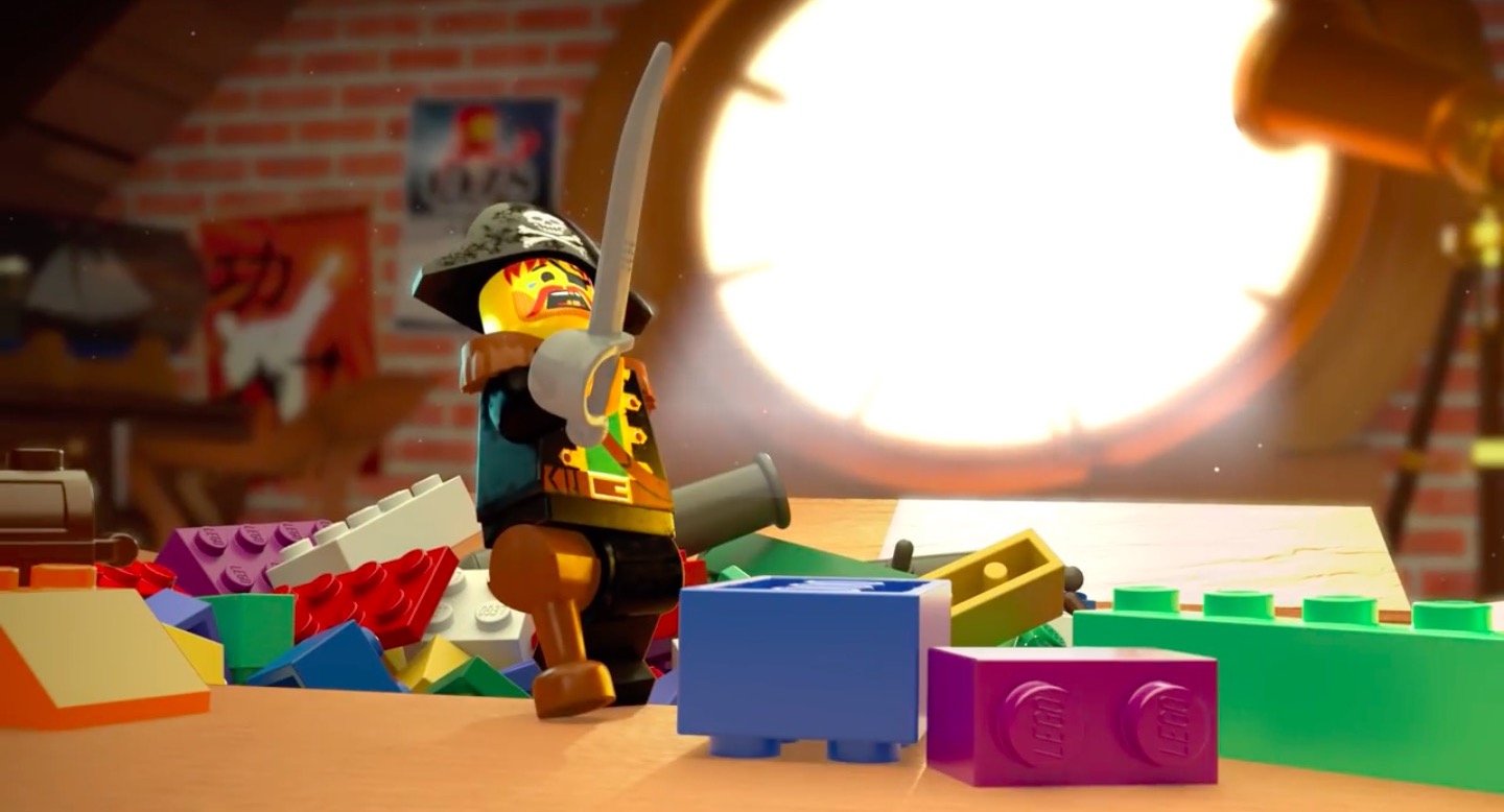 lego pirate minifigure with sword