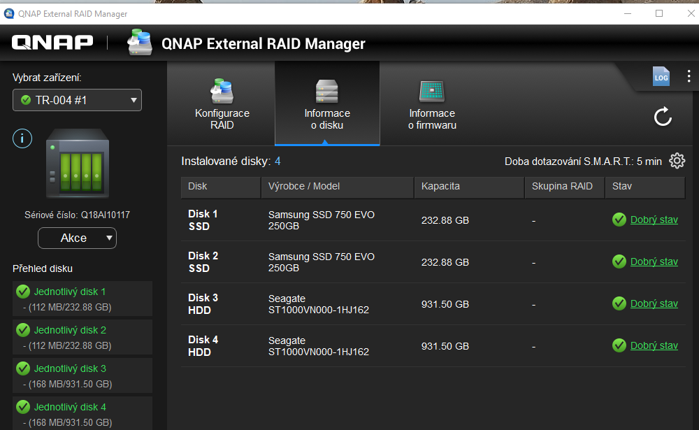 qnap raid manager disk details
