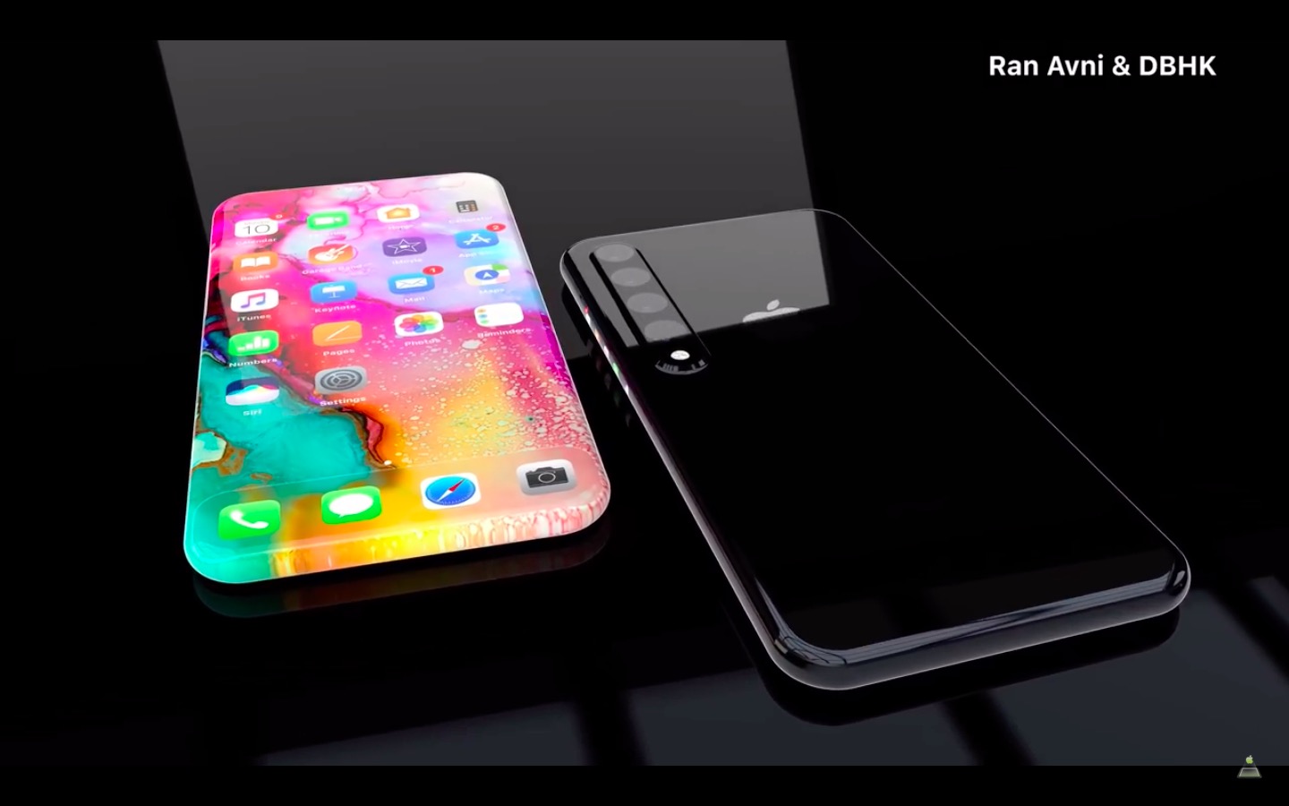 smartphone front back view