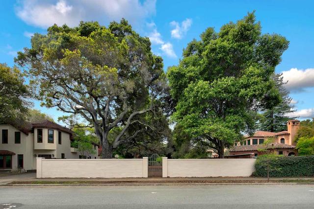 suburban house trees