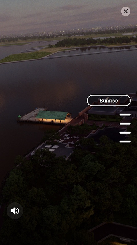 sunrise over waterfront