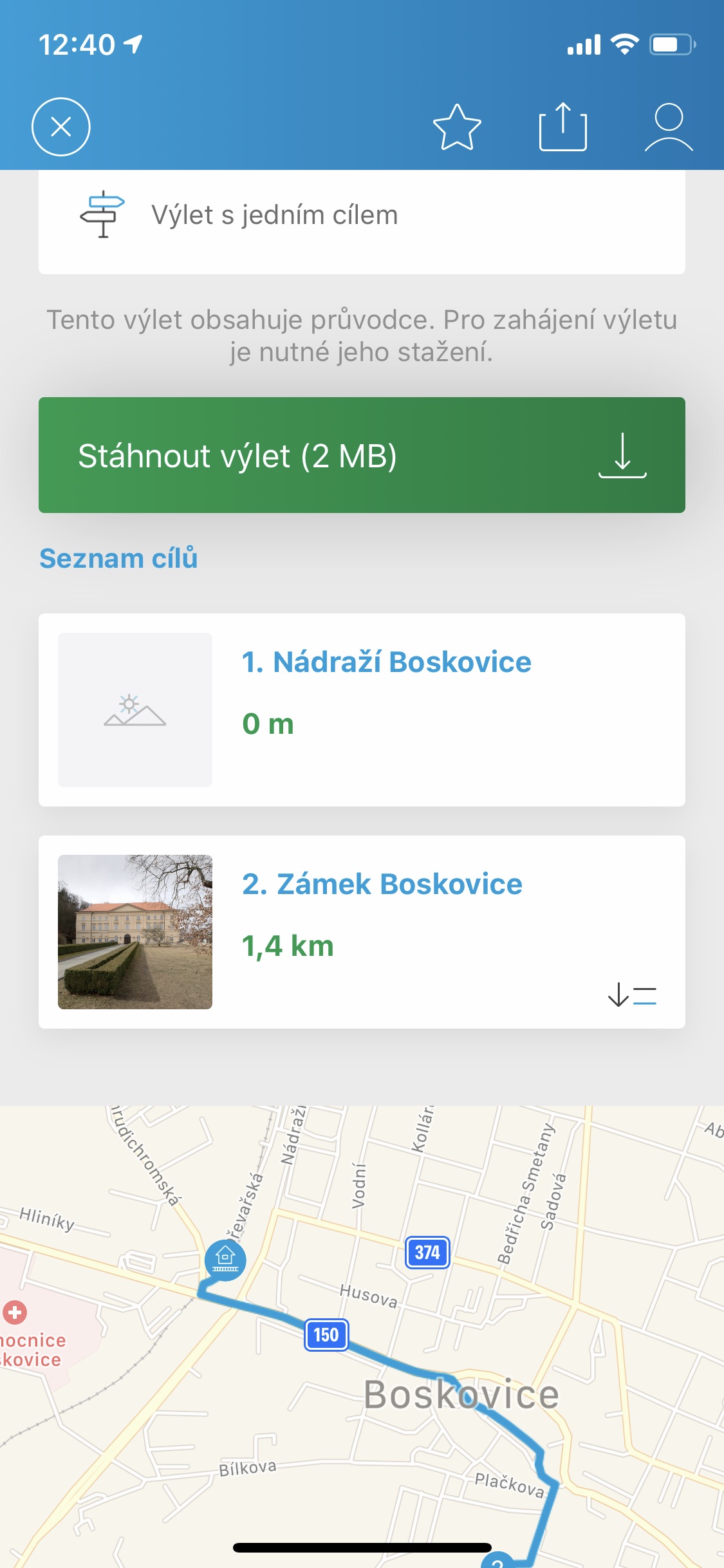 trip download options