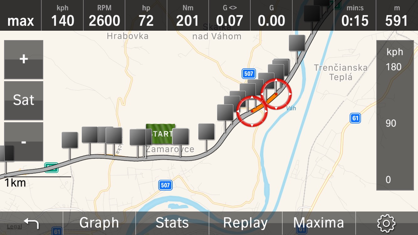 vehicle route map display