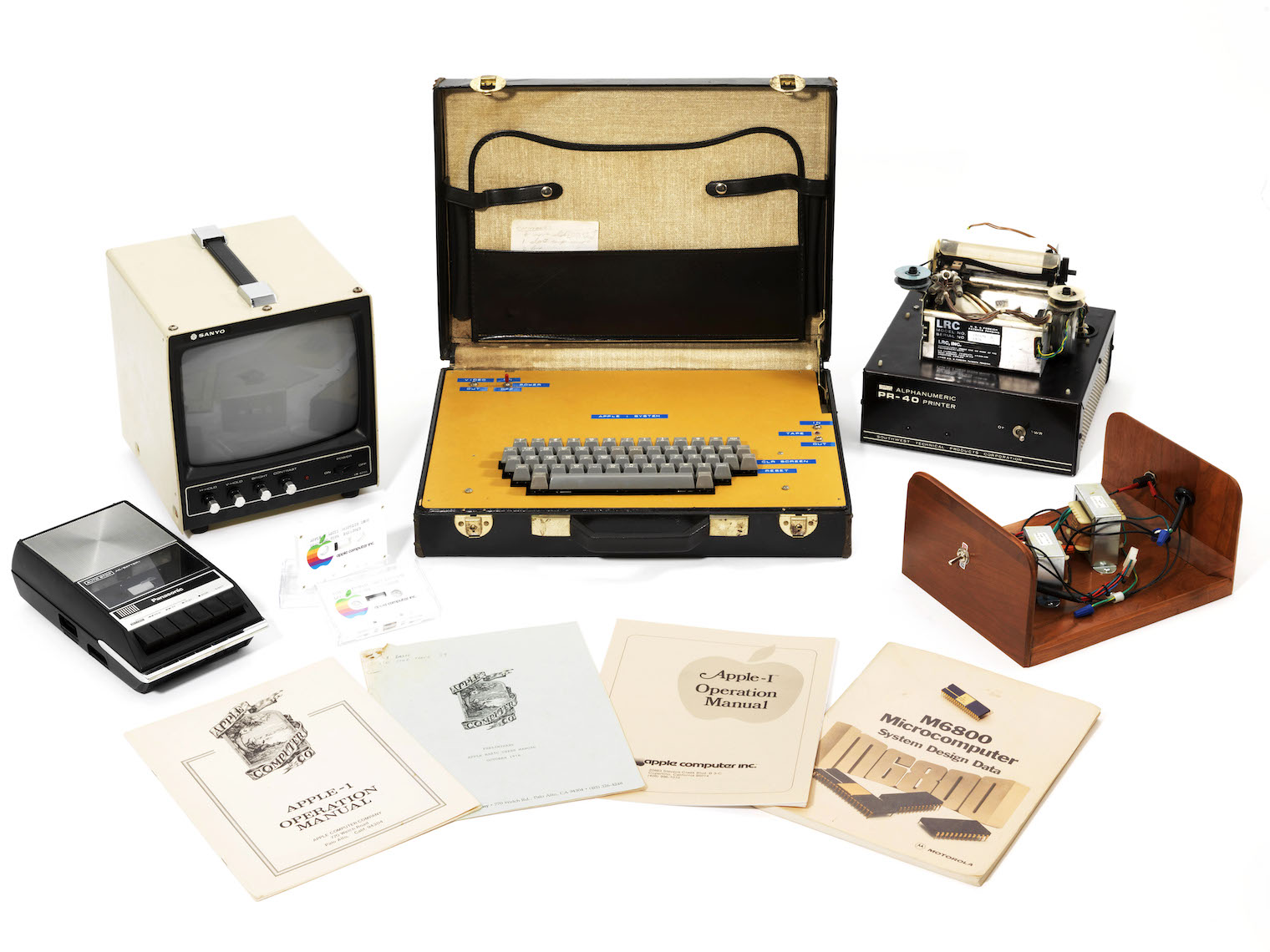 vintage computer set with manuals