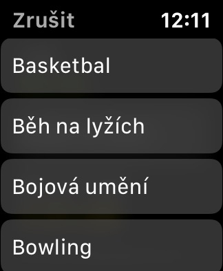 watch exercise options
