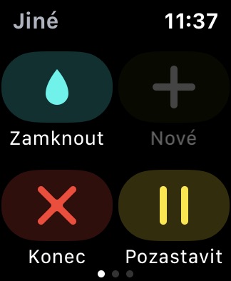 workout options screen