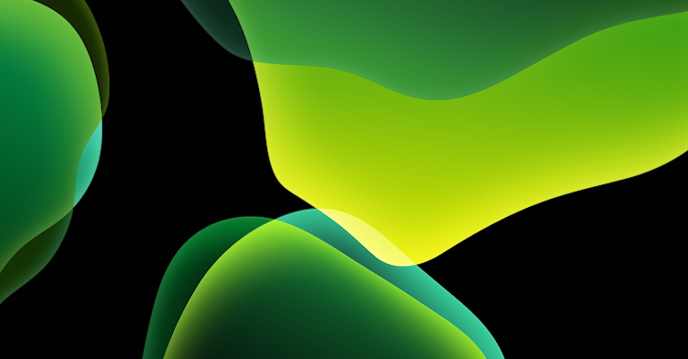 abstract green yellow waves