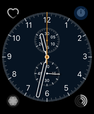analog watch face dark