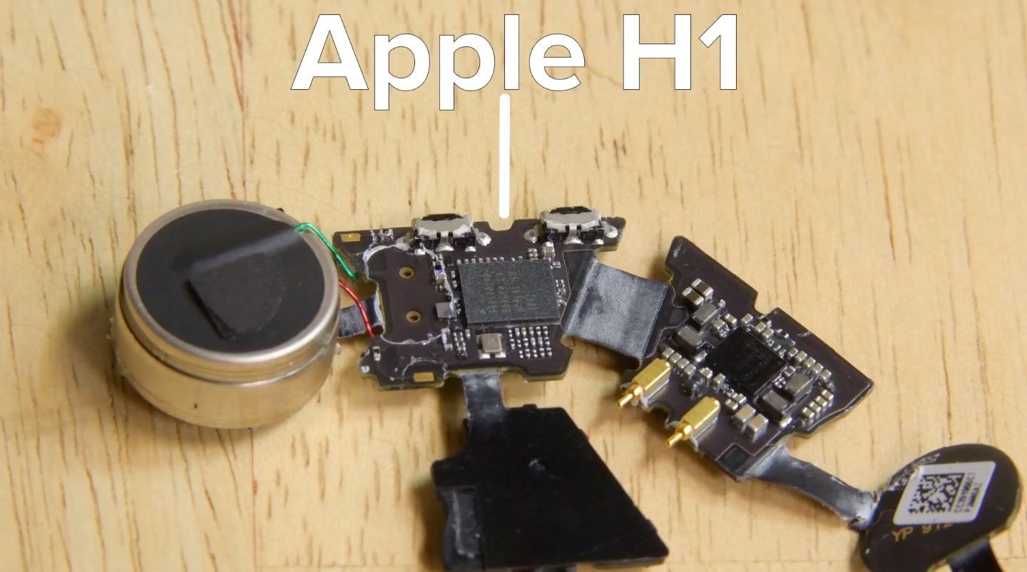 apple h1 chip close up