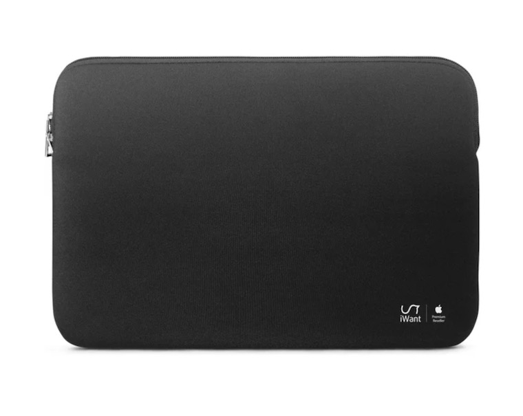 black laptop sleeve full view