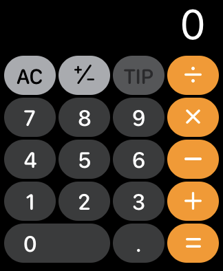 calculator app zero display