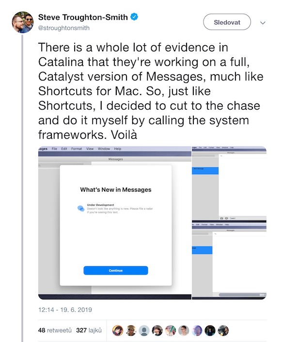catalina messages tweet