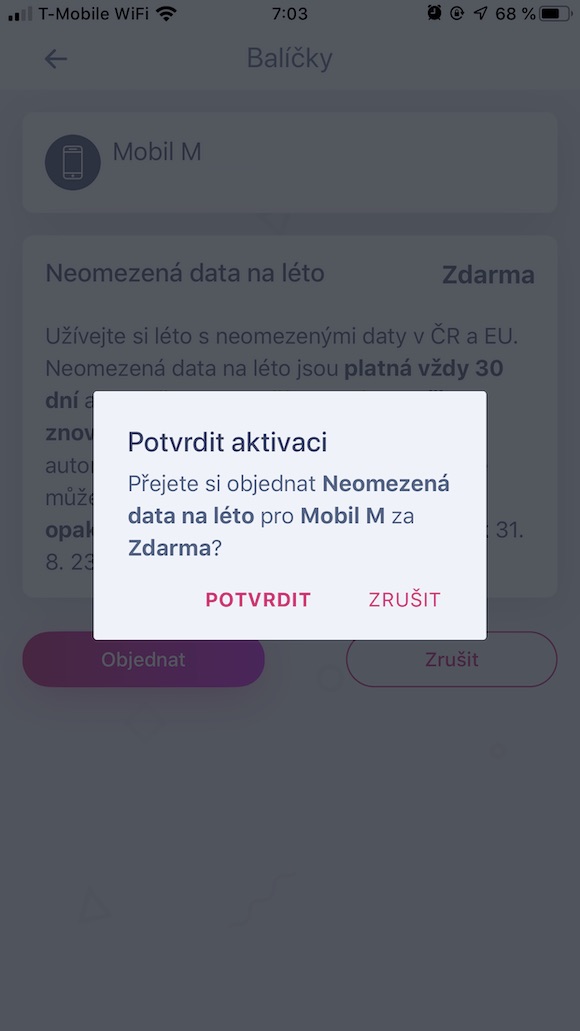 confirm activation popup