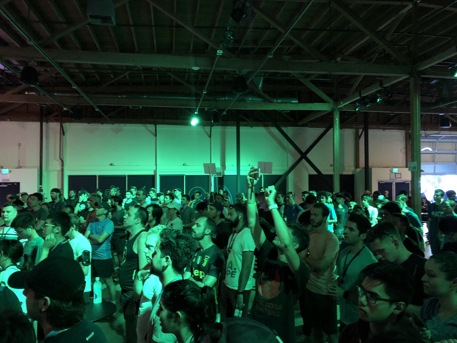 crowd at tech event