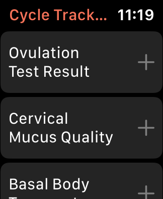 cycle tracking options