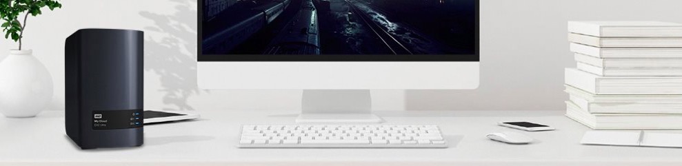 desktop with external storage