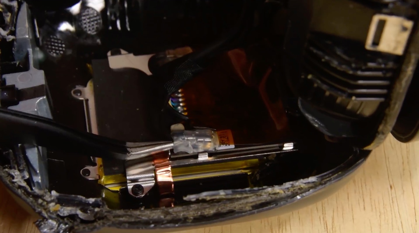 disassembled electronic device internal components