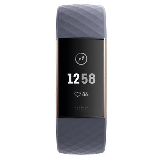 fitbit charge 3 front view gray