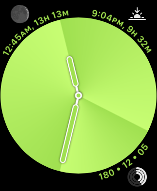 green watch face