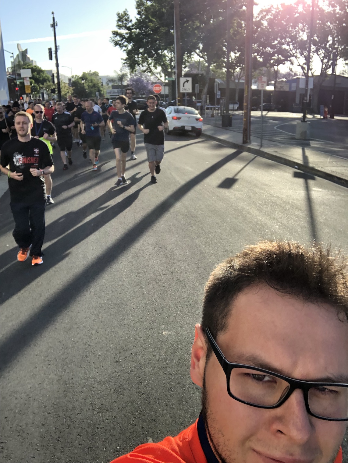 group running outdoors