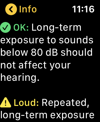 hearing warning ok exposure