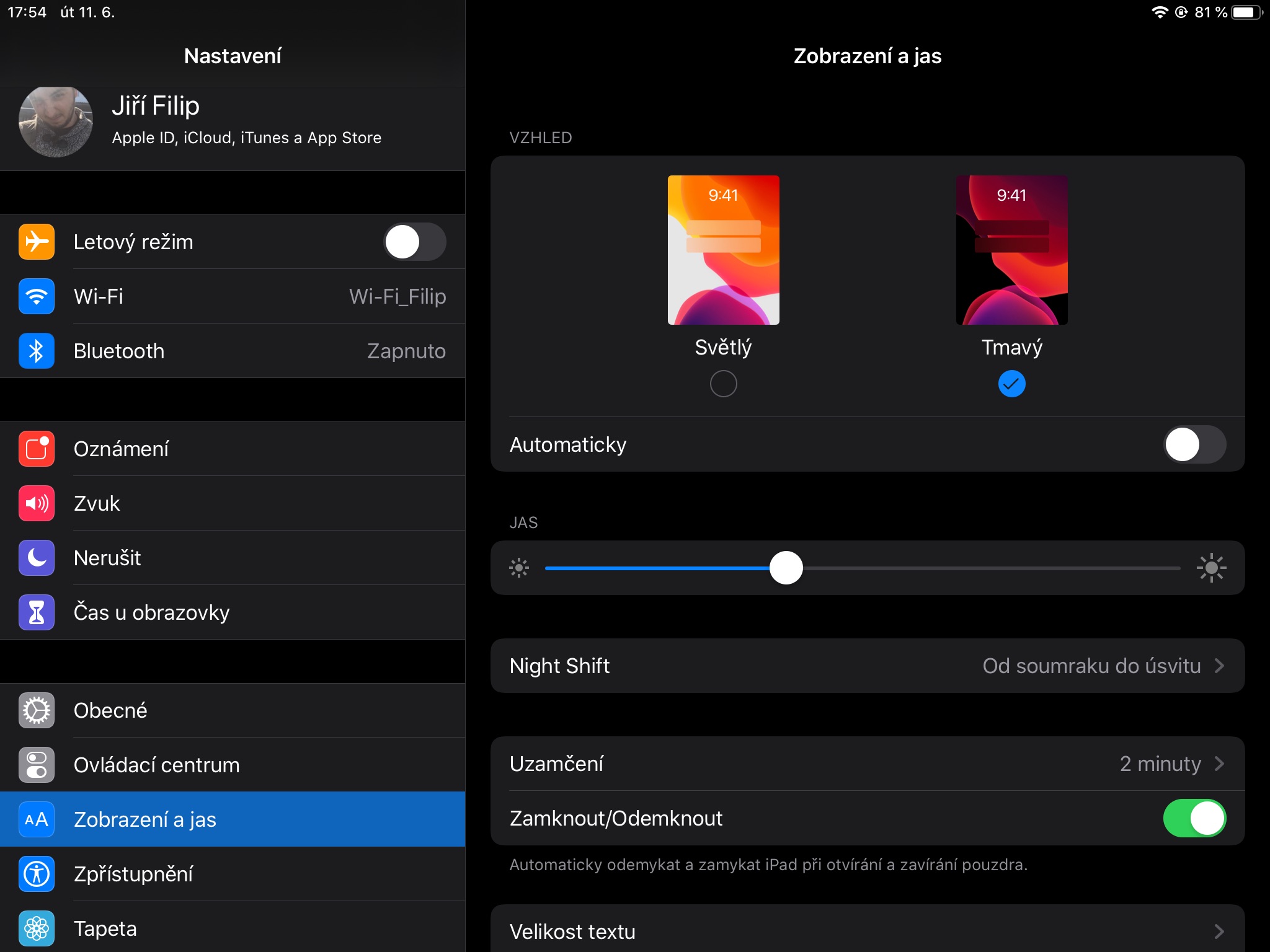 ipad display settings