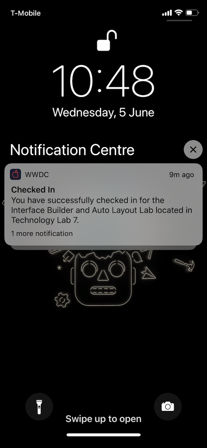 iphone notification screen