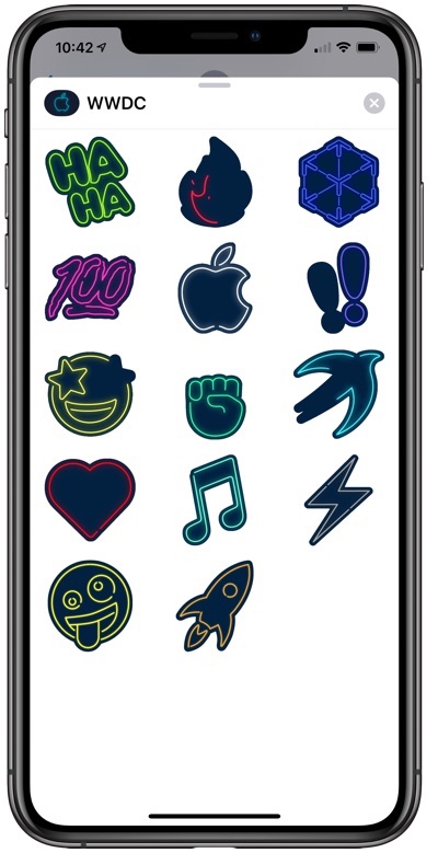 iphone screen with stickers