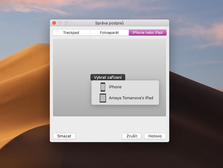 macos device selection