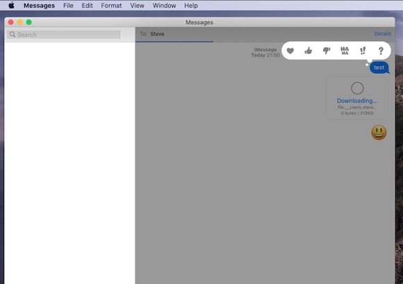 macos messages interface