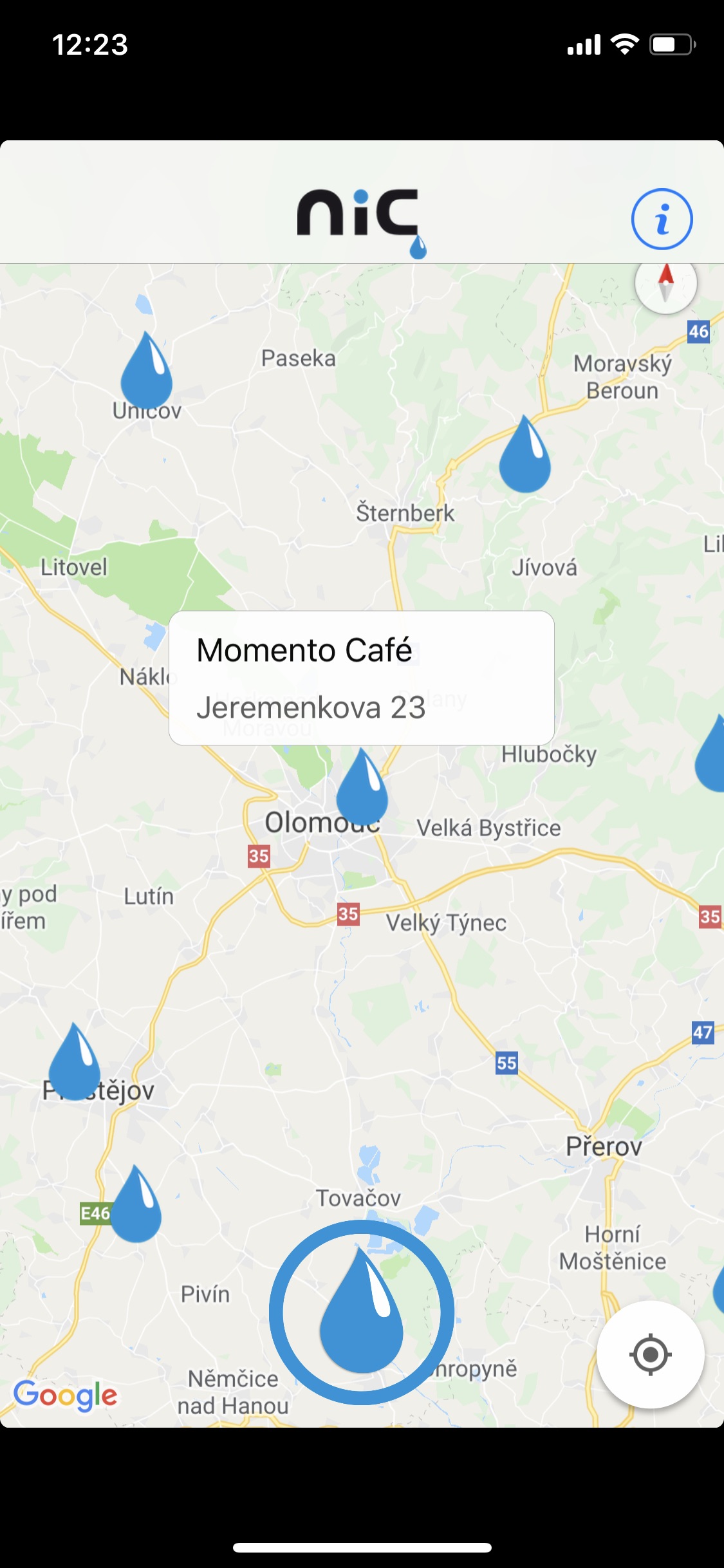 map app location detail momento cafe