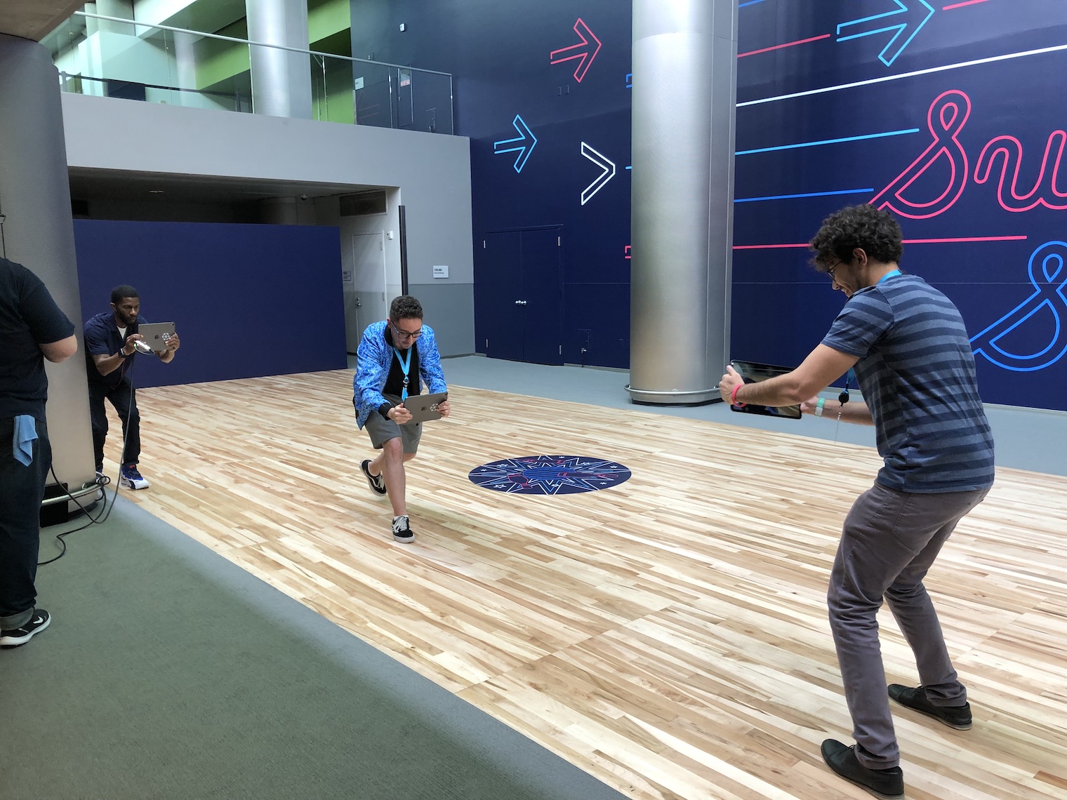 people using ipads indoor