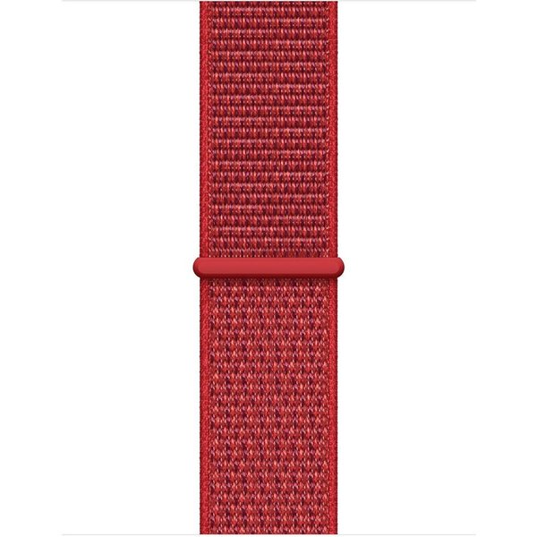 red watch band closeup
