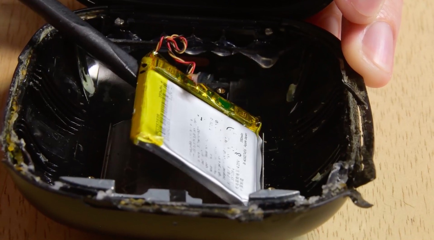 removing battery from device