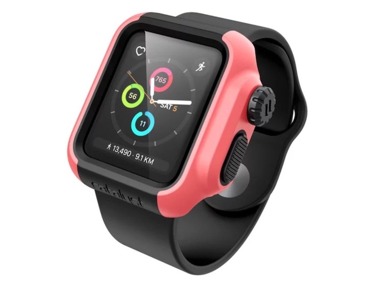 smartwatch with pink frame