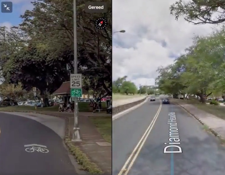 street view comparison bike lane
