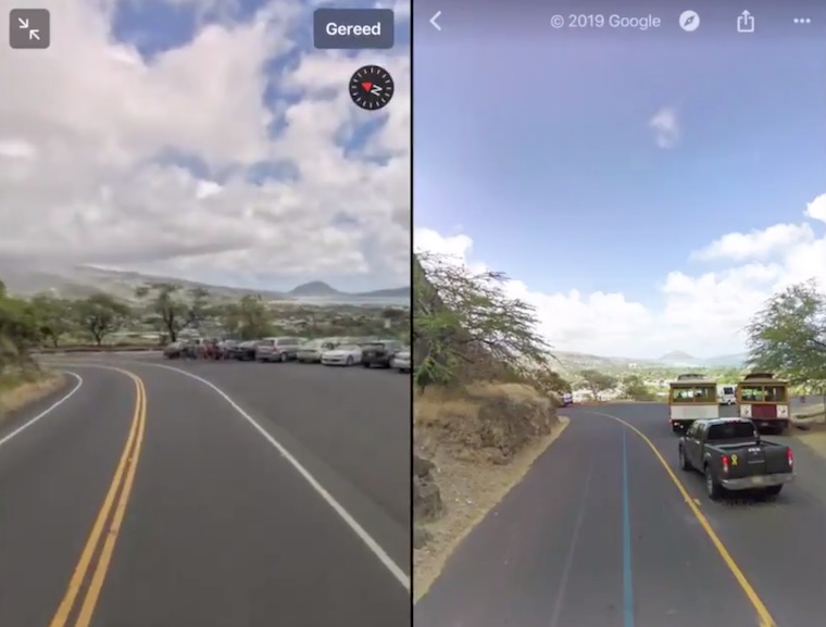 street view comparison road