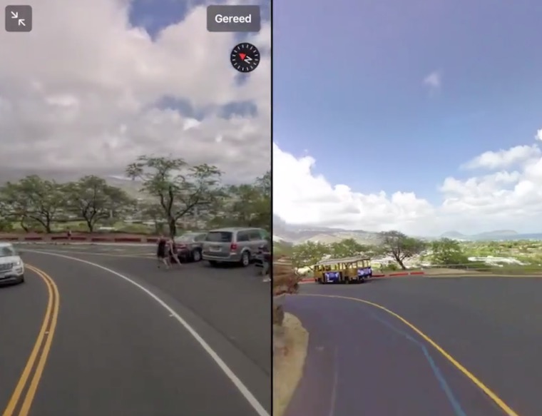 street view comparison turn