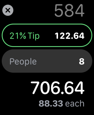 tip calculator higher percentage