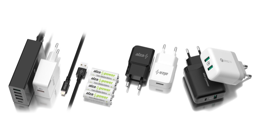 various chargers and batteries