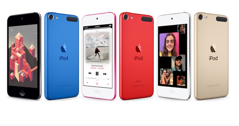 various colored ipods