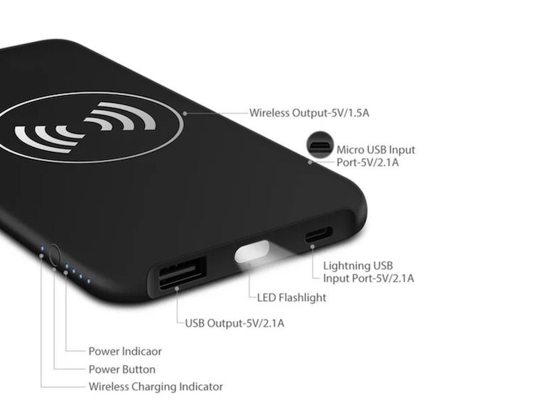 wireless charger angle view