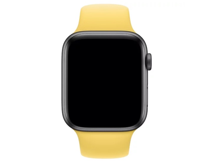 yellow smartwatch front view