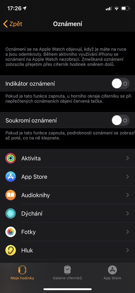 indikator_oznameni_apple_Watch4 apple watch indikator oznameni vypnout